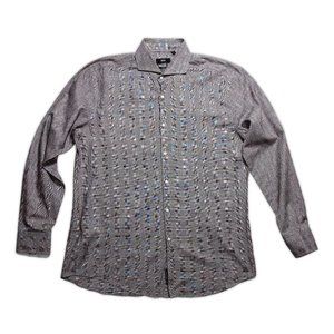 Hugo Boss Men's "Dwayne" Slim Fit Long Sleeve Plaid Shirt 43/17